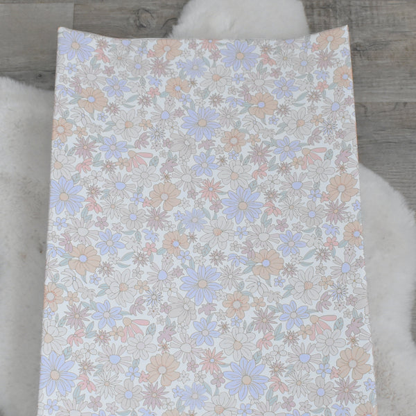 Anti-Roll Changing Mat - Retro Flowers