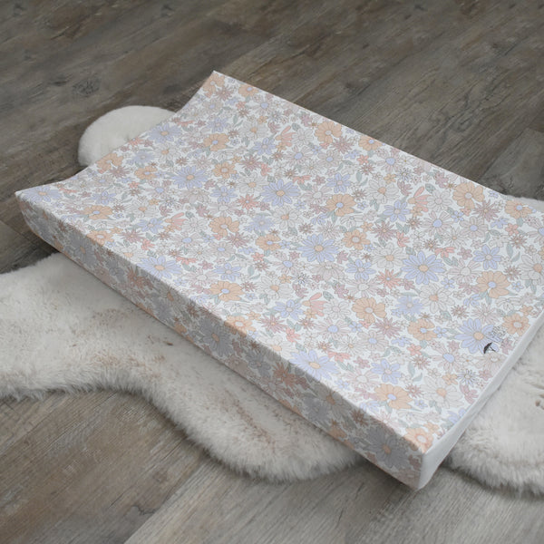 Anti-Roll Changing Mat - Retro Flowers