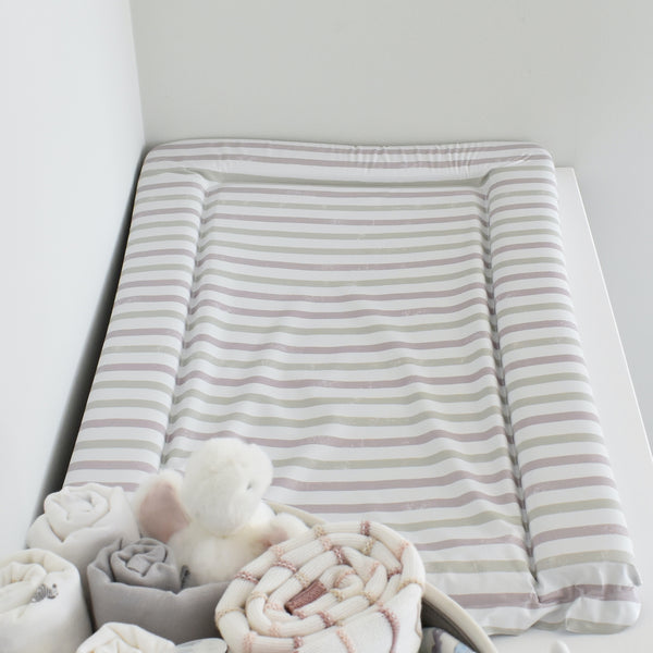 Standard Changing Mat - Stripes (Dusty Rose)