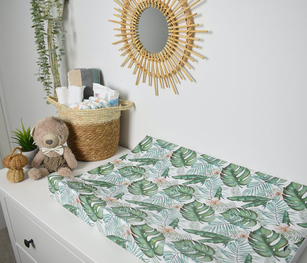 Anti-Roll Changing Mat - Jungle Palm Leaves