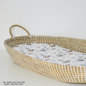 Basket Liner Mat - Woodlands (WHITE)