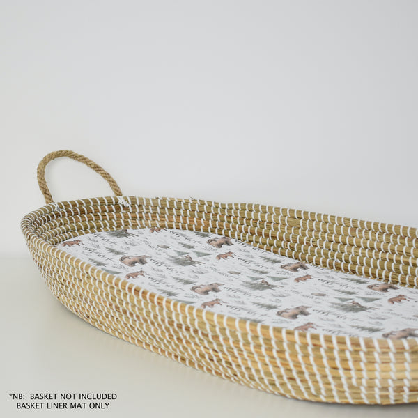 Basket Liner Mat - Woodlands (WHITE)