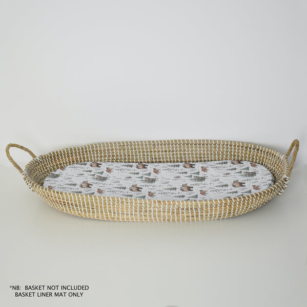 Basket Liner Mat - Woodlands (WHITE)