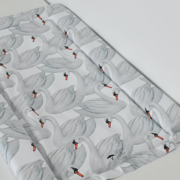 Standard Changing Mat - Swans (WHITE)