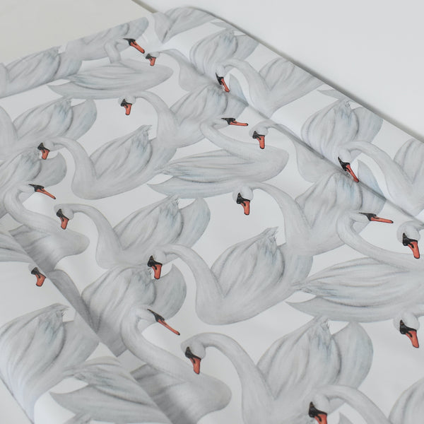 Standard Changing Mat - Swans (WHITE)