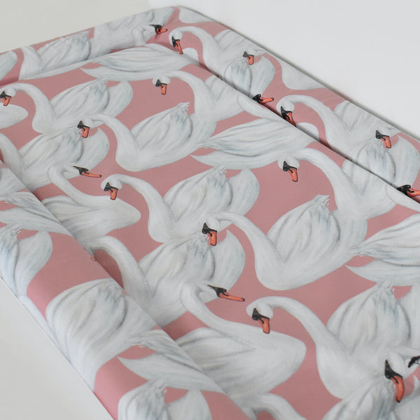 Standard Changing Mat - Swans (BLUSH)