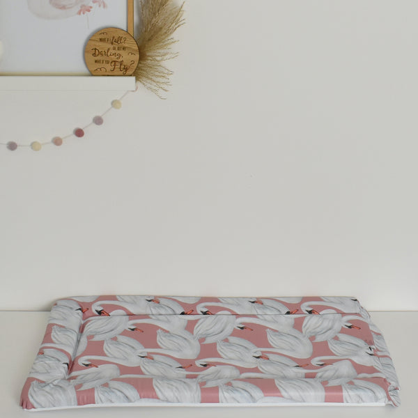 Standard Changing Mat - Swans (BLUSH)