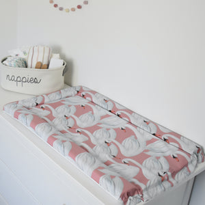 Standard Changing Mat - Swans (BLUSH)