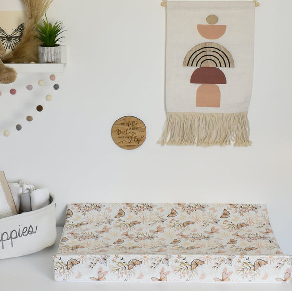 Anti-Roll Changing Mat - Boho Butterflies