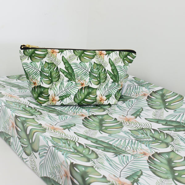 Anti-Roll Changing Mat - Jungle Palm Leaves