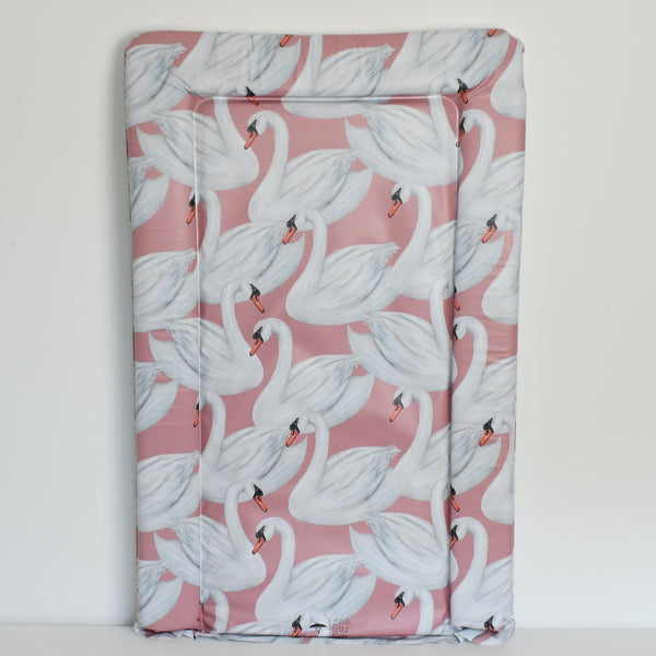 Standard Changing Mat - Swans (BLUSH)