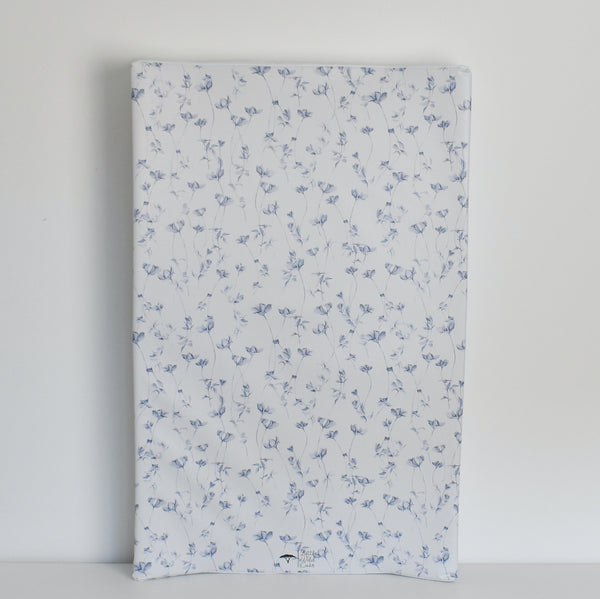 Anti-Roll Changing Mat - Blue Flowers