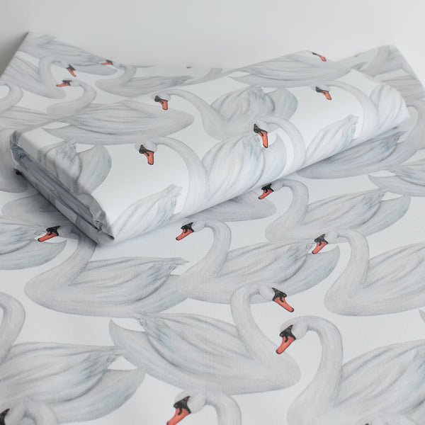 Travel Mat - Swans (WHITE)