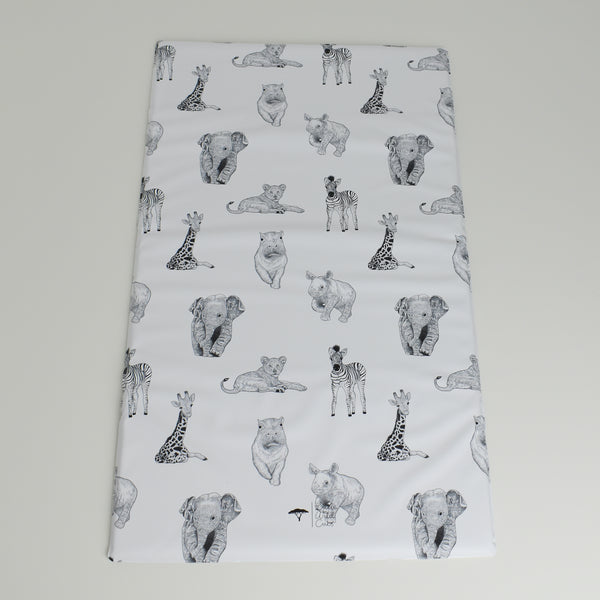 Travel Mat - Safari Babies (WHITE)