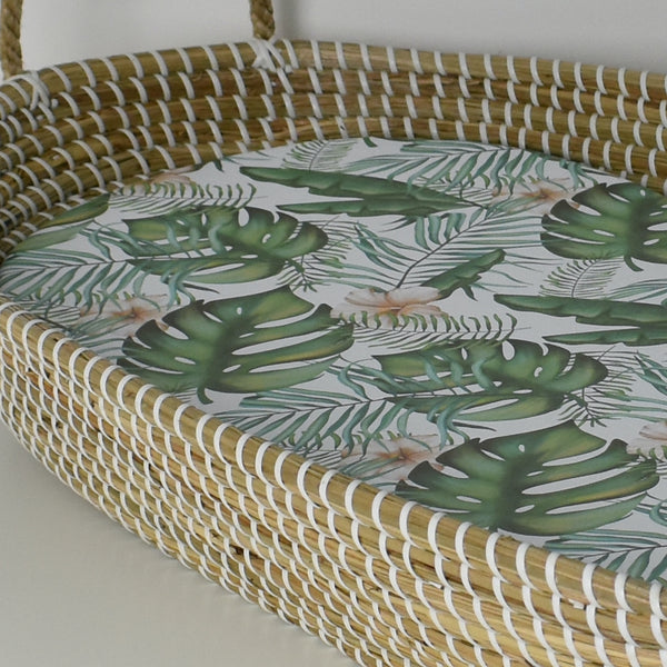 Basket Liner Mat - Jungle Palm Leaves