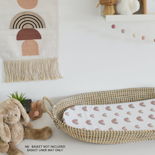 Basket Liner Mat - Boho Rainbows