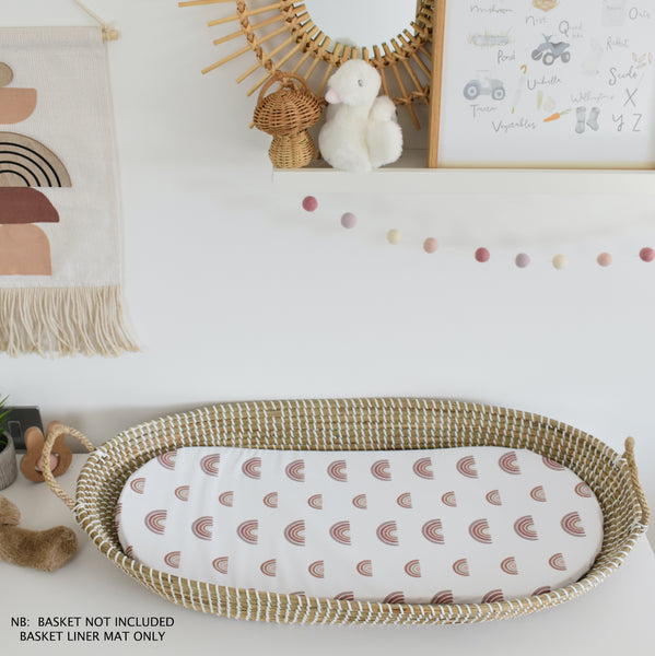 Basket Liner Mat - Boho Rainbows