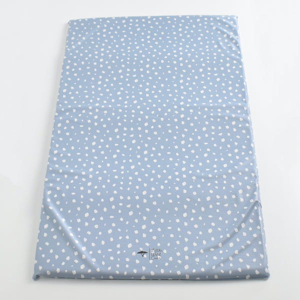 Travel Mat - Polka Dot Brush Strokes  (DUSTY BLUE)