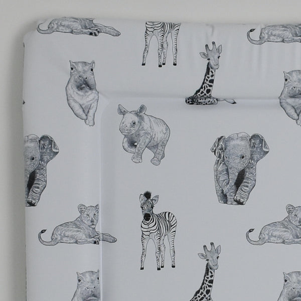 Standard Changing Mat - Safari Babies (WHITE)