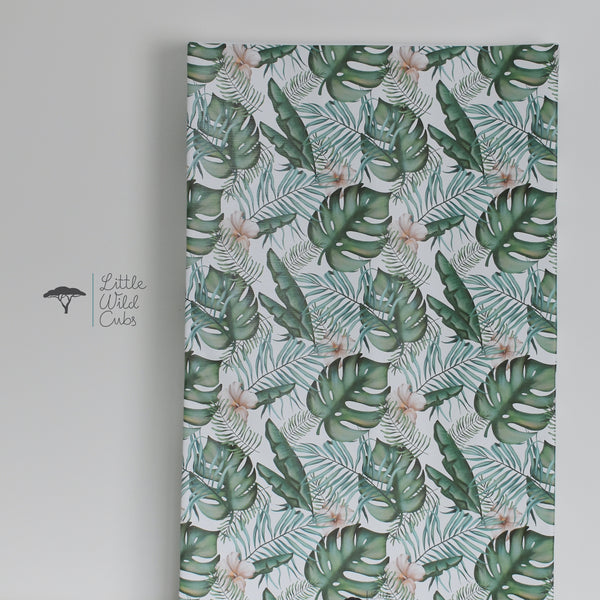 Anti-Roll Changing Mat - Jungle Palm Leaves