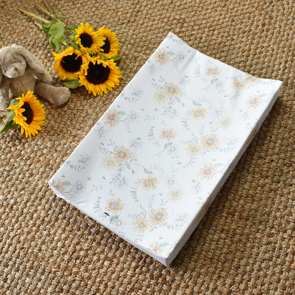 Anti-Roll Changing Mat - Sunflowers & Bees