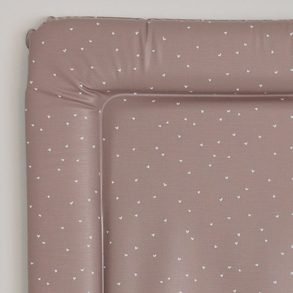 Standard Changing Mat - Confetti Hearts (TAUPE)