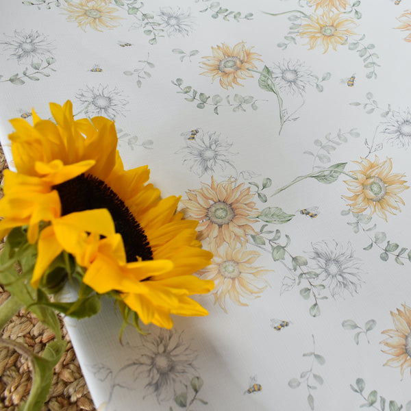 Anti-Roll Changing Mat - Sunflowers & Bees