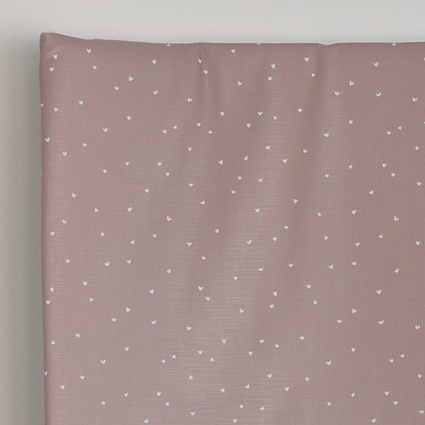 Anti-Roll Changing Mat - Confetti Hearts (TAUPE)