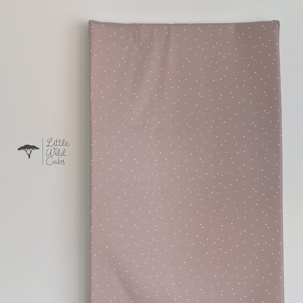 Anti-Roll Changing Mat - Confetti Hearts (TAUPE)