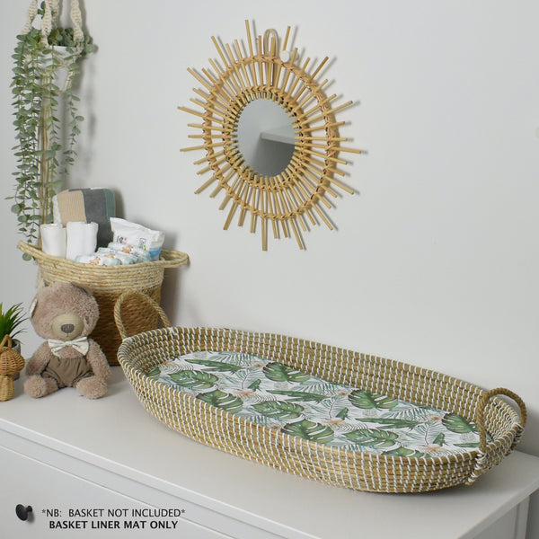 Basket Liner Mat - Jungle Palm Leaves