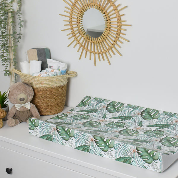 Anti-Roll Changing Mat - Jungle Palm Leaves