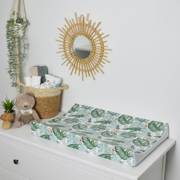 Anti-Roll Changing Mat - Jungle Palm Leaves