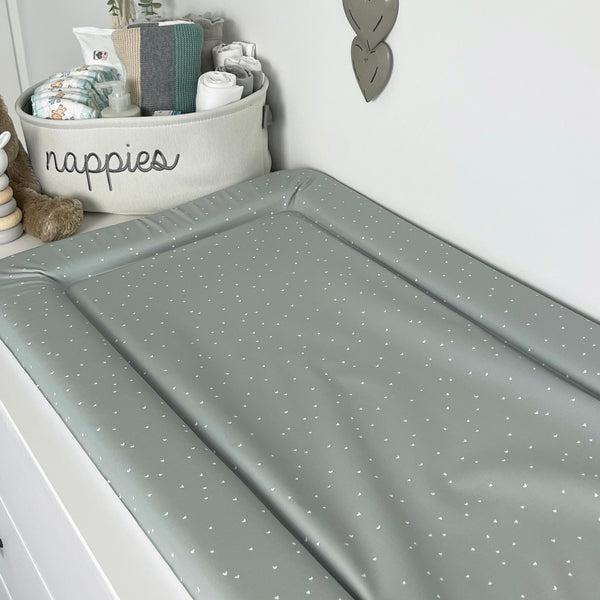 Standard Changing Mat - Confetti Hearts (SAGE)